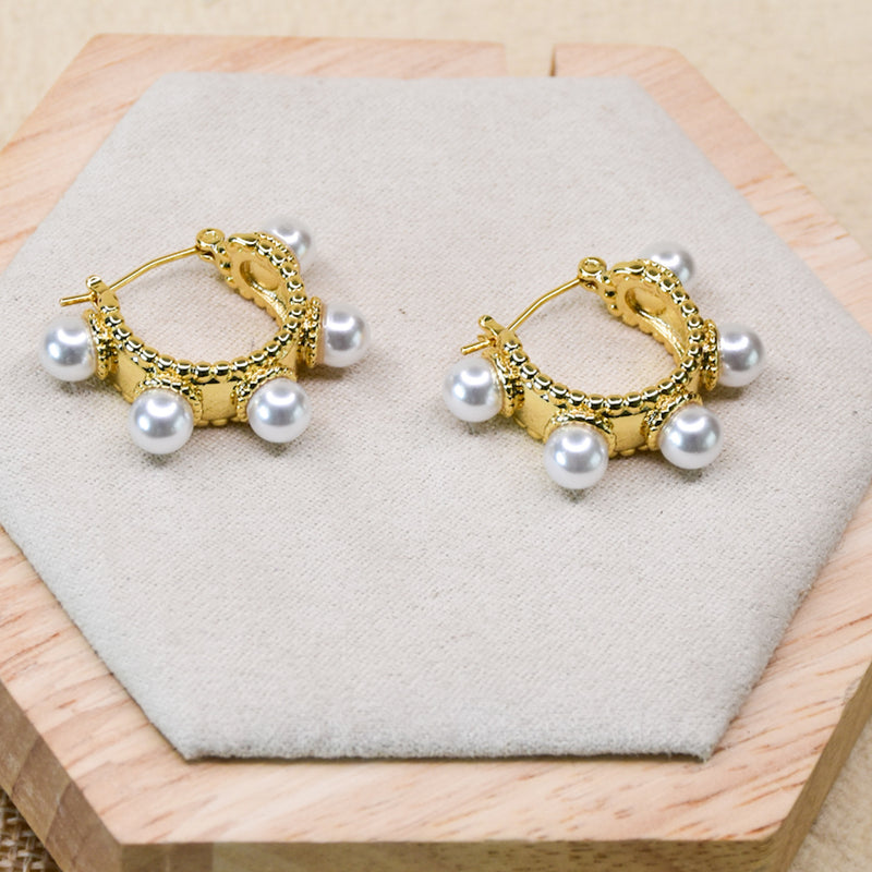 Mother Of Pearl Buttons Hoops