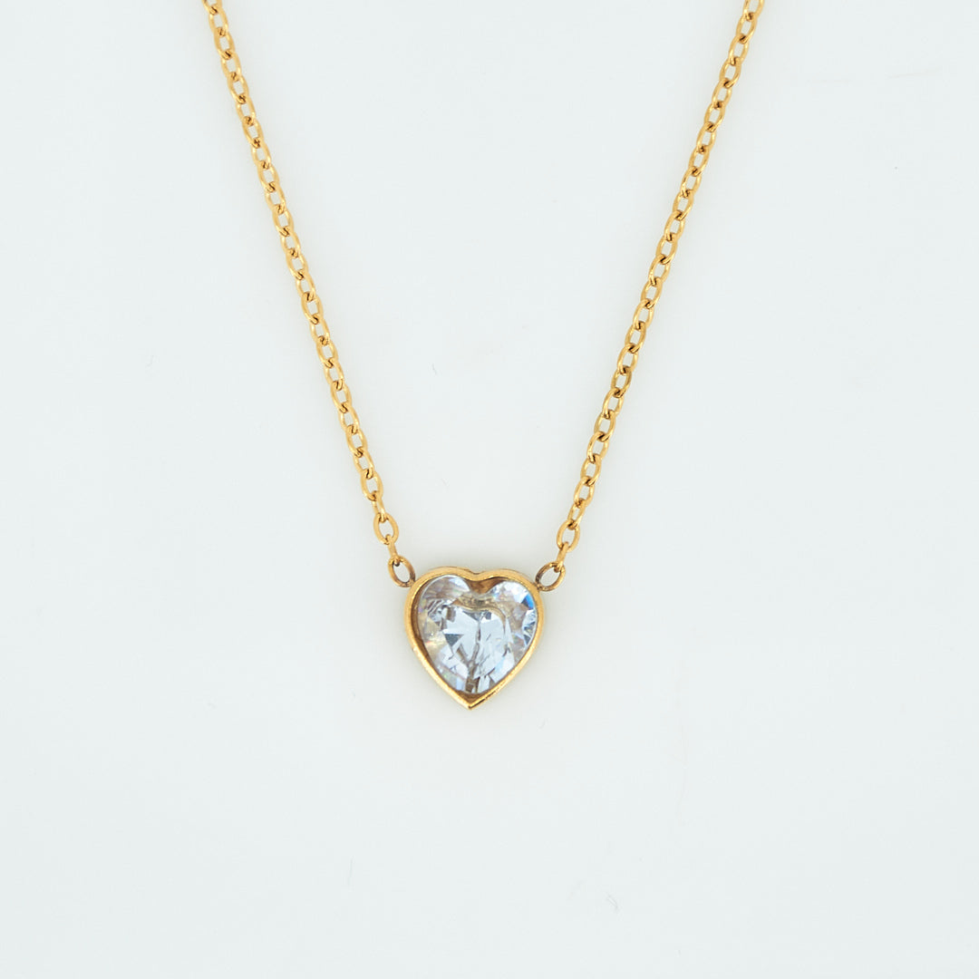 Diamond Heart Necklace  Gift Set