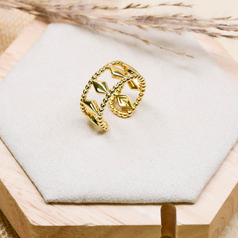 Spiked Golden Band Ring