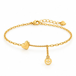Dainty Heart Drop Anklet