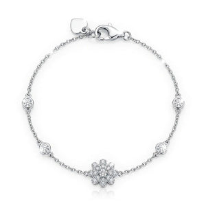 Diamond Petal 925 Sterling Silver Bracelet