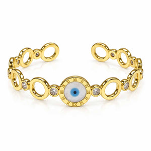 Evil Eye Orbit Bangle | Anti-Tarnish