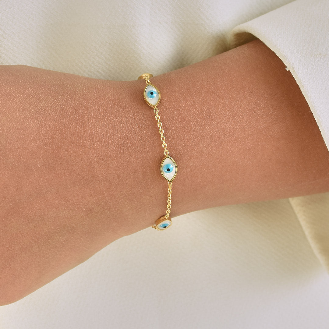 Eye Shaped Evil Eye Bracelet