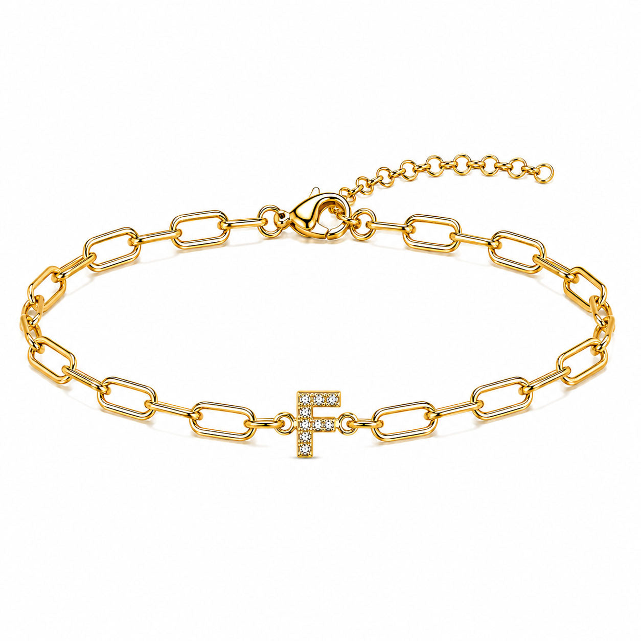 Initial Link Bracelet