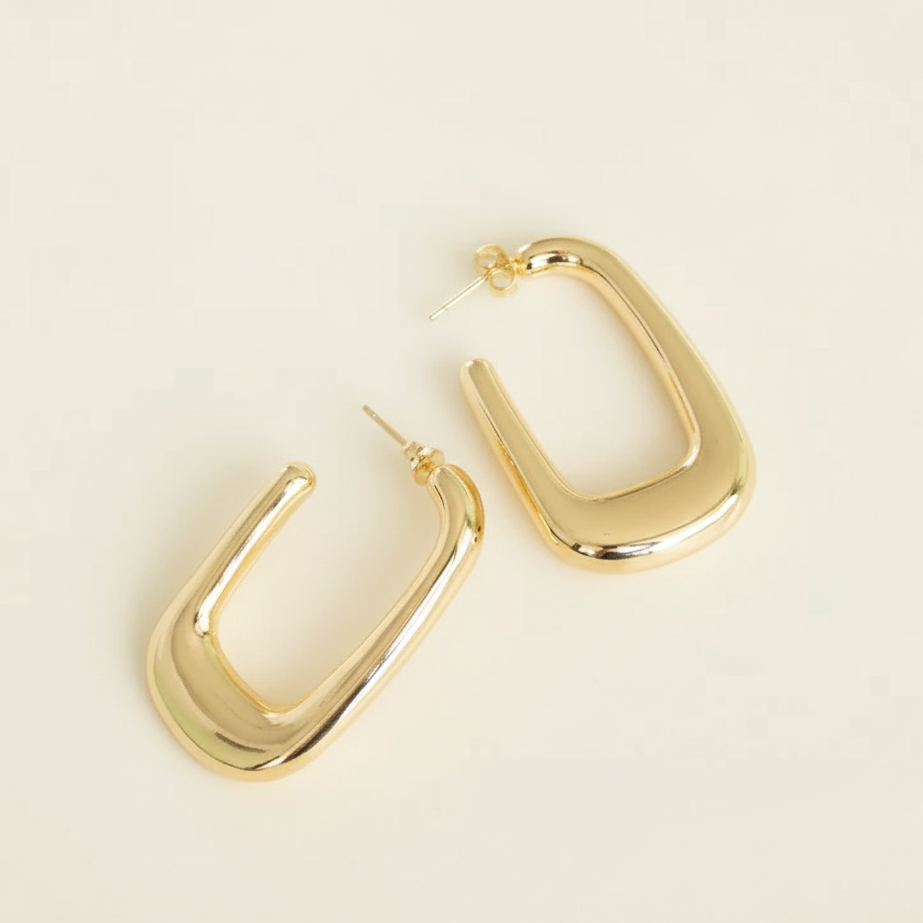 Abstract Cara Hoop Earrings