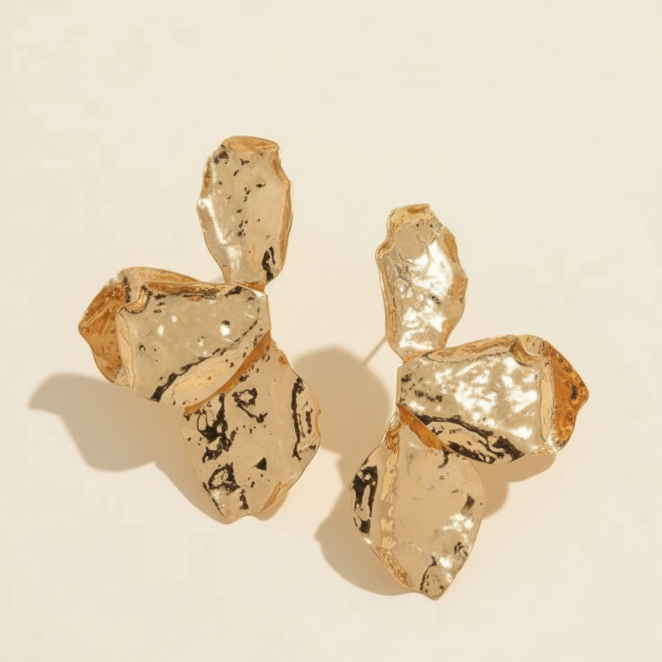 Statement Gold Flora Earring