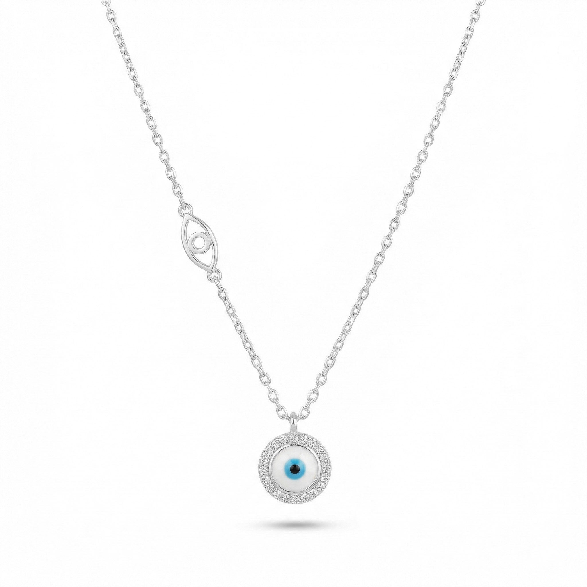 Minimal Evil Eye Necklace