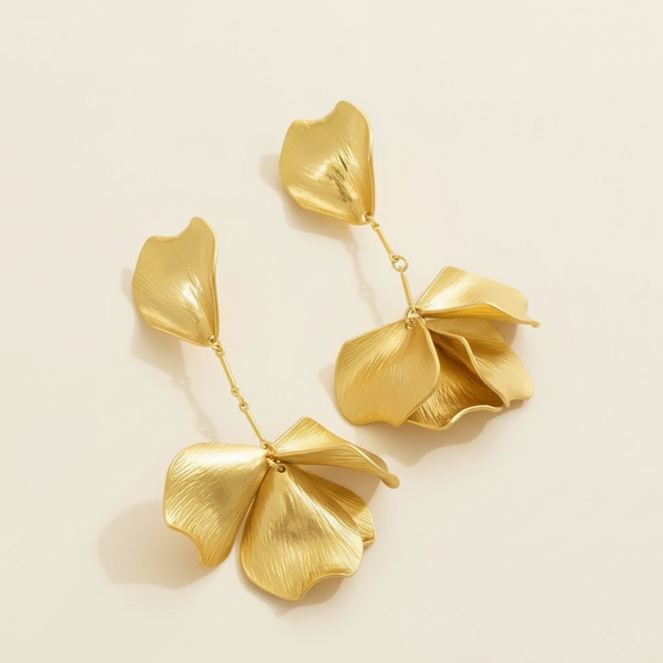 Statement Floral Drop Earrings