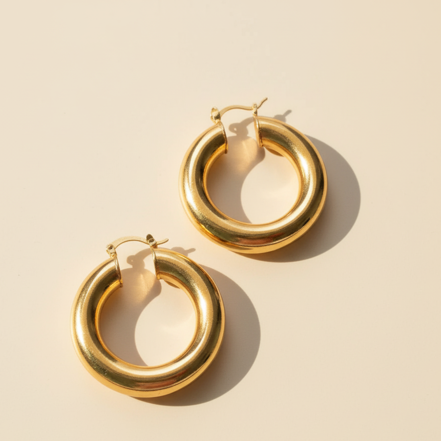 Big Cloudy Hoop Earrings