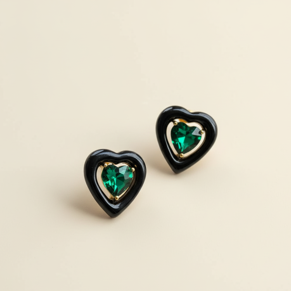 Twilight Teardrop Heart Earrings
