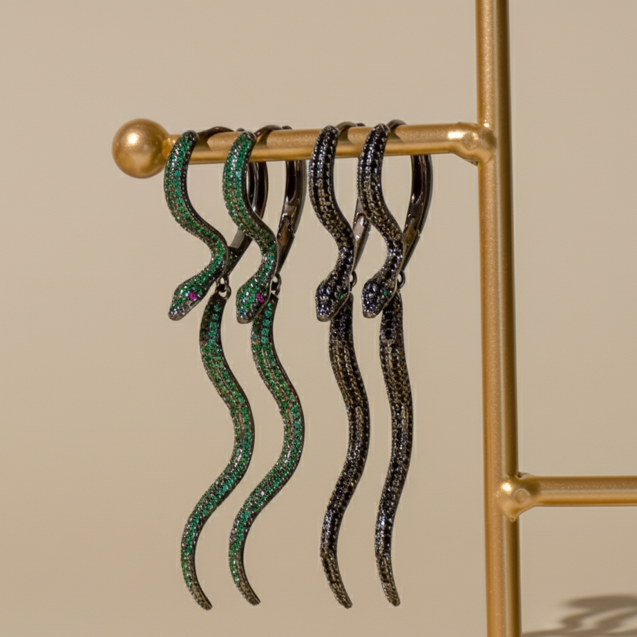 Gilded Snake Earrings
