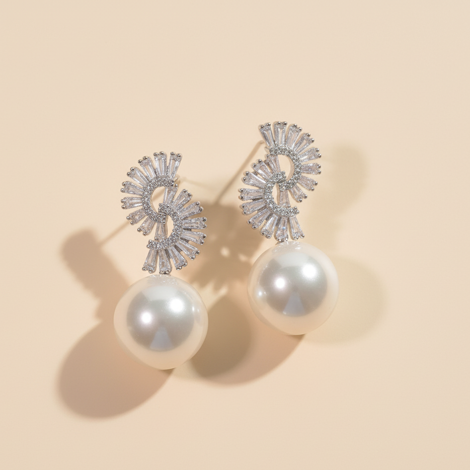 Gleaming Pearl Earrings