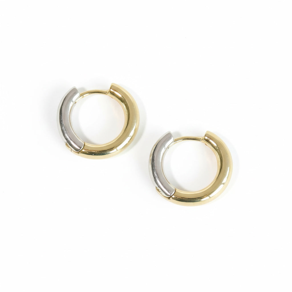 Metallic Glide Hoop Earring