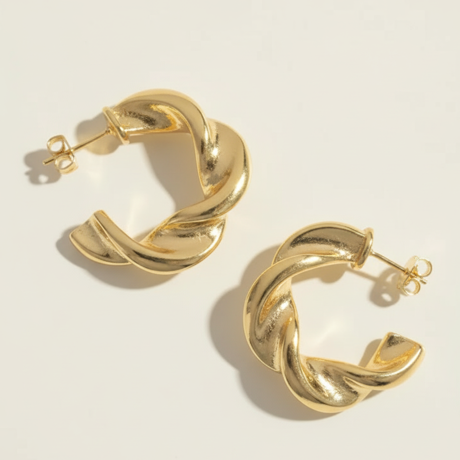 Twisted Hoop Earring