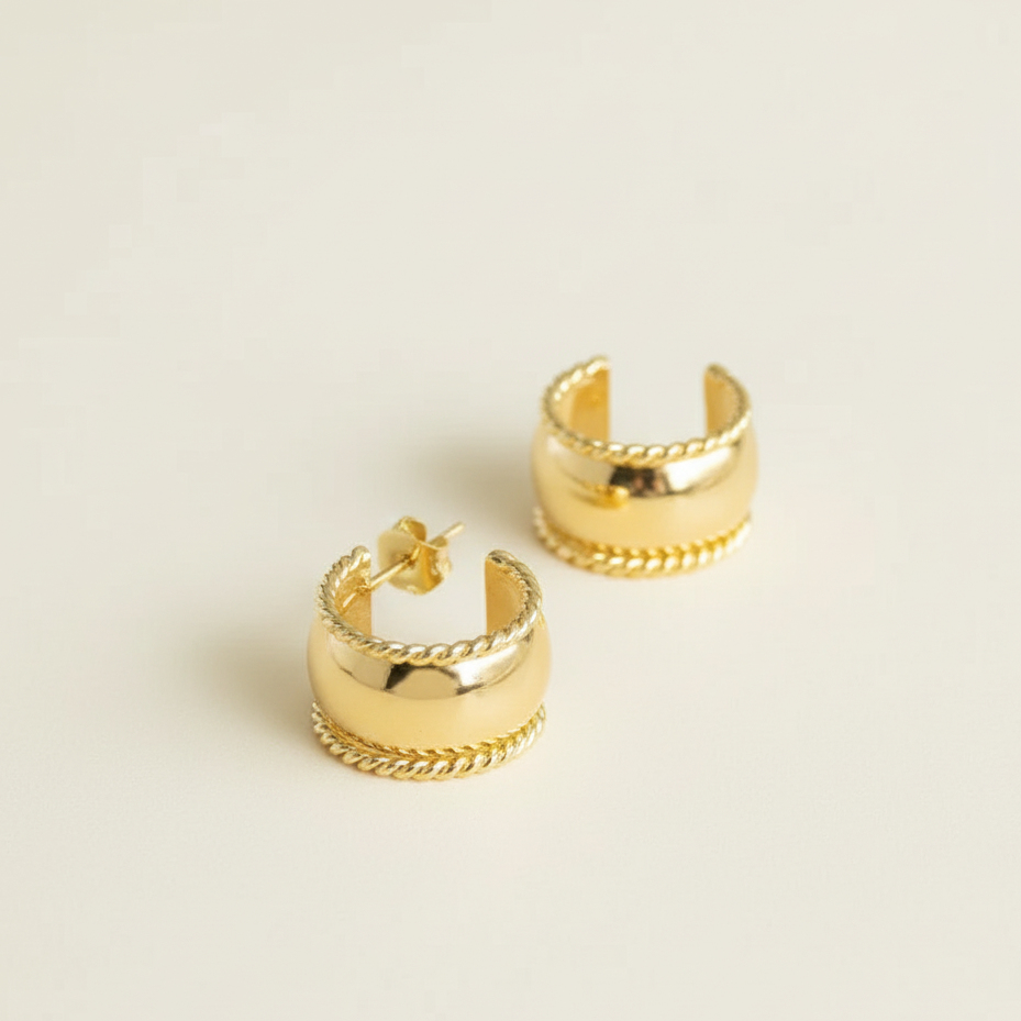 Round Twisted Chunky Hoops