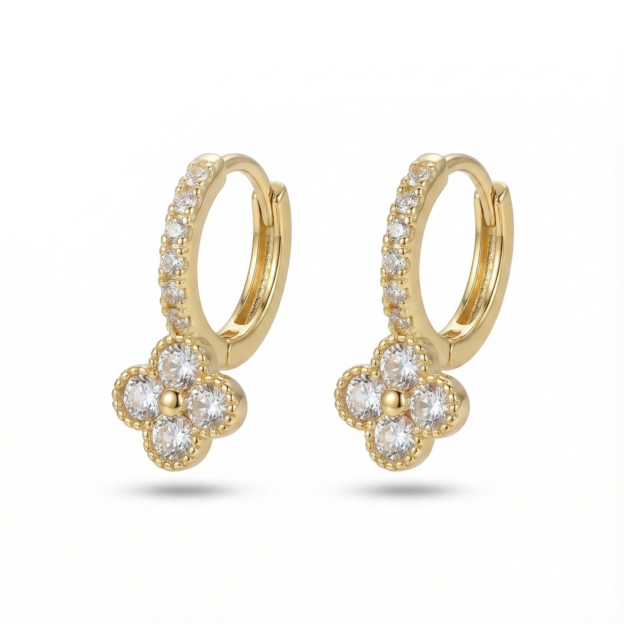 Clover Sparkle Hoops