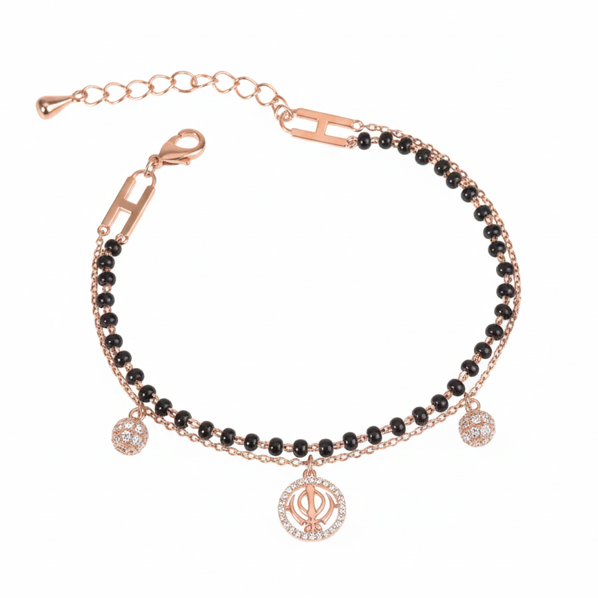 Layered Khanda Mangalsutra Bracelet