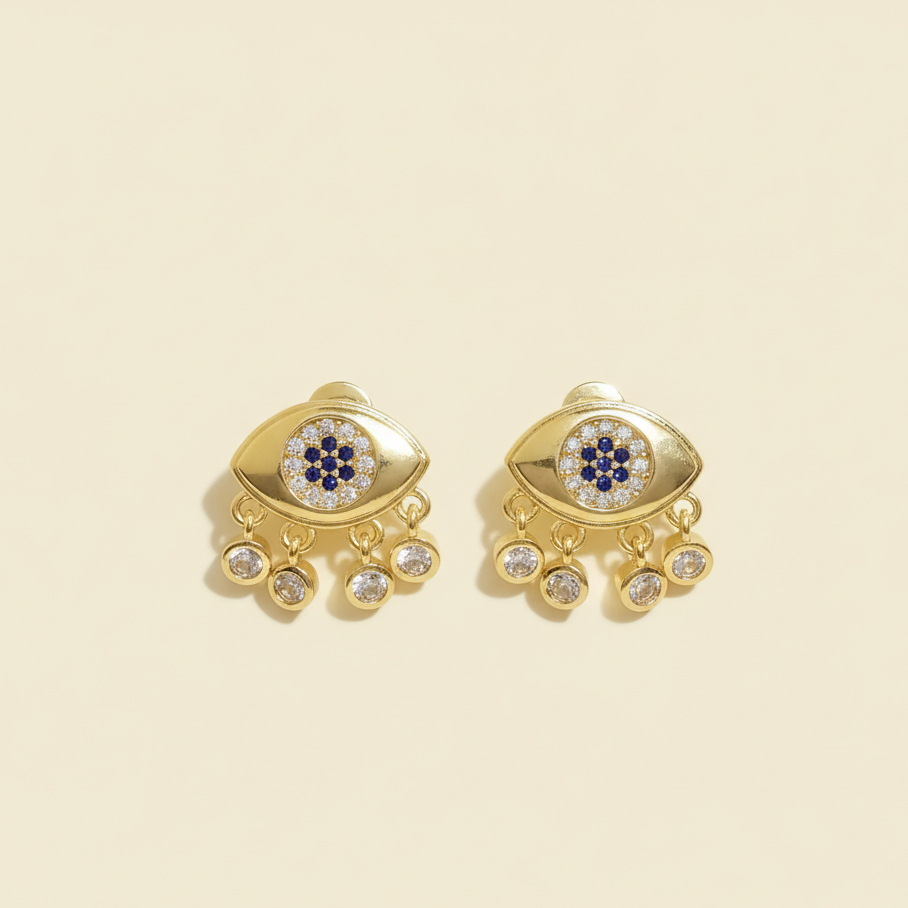 Evil Eye Drop Earrings
