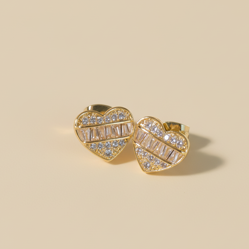 Cherish Heart Studs
