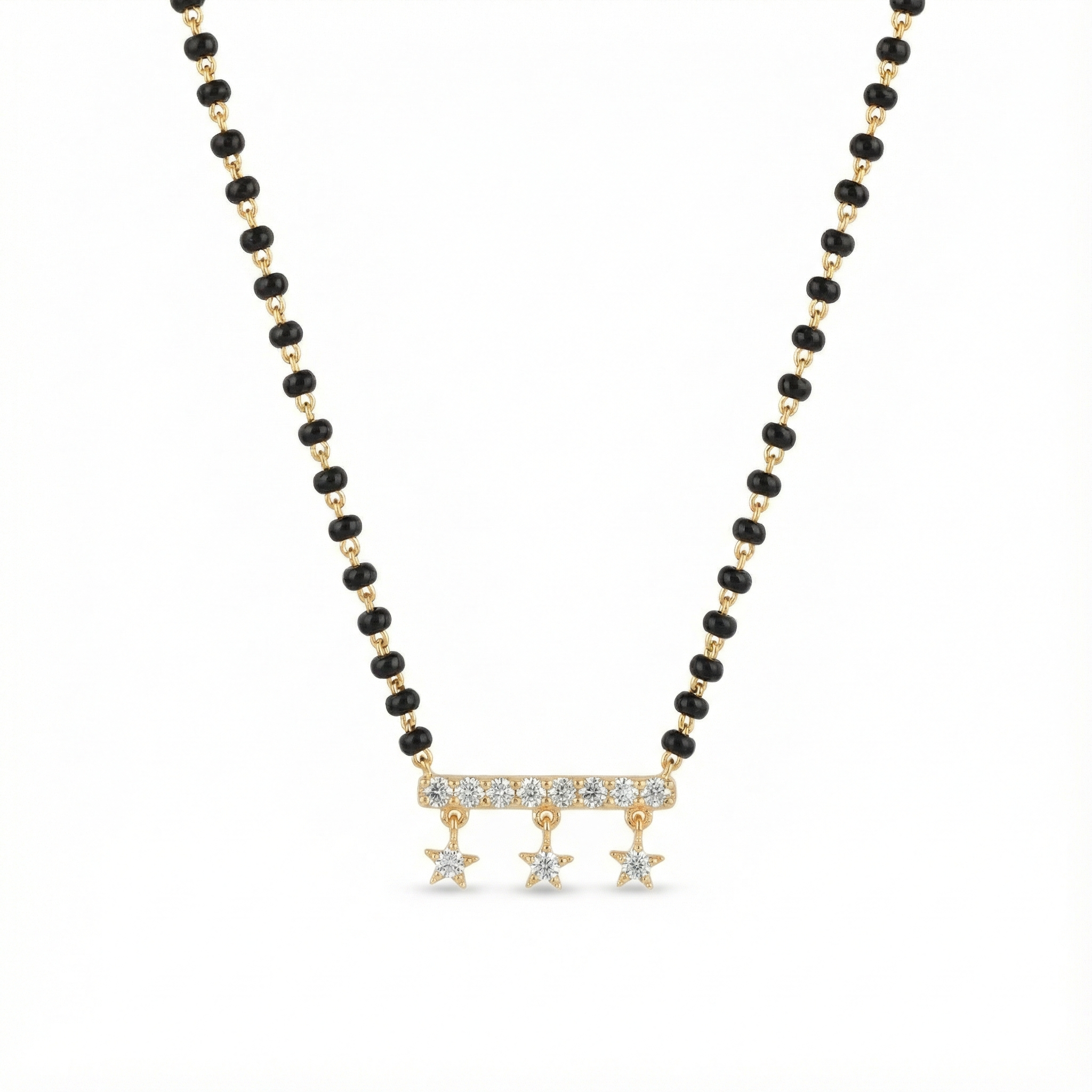 Diamond Star Bar Mangalsutra Necklace