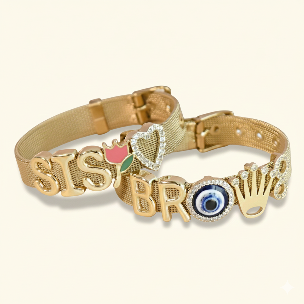 Gold Watch Band Bracelet | Personalised name for everyday wear