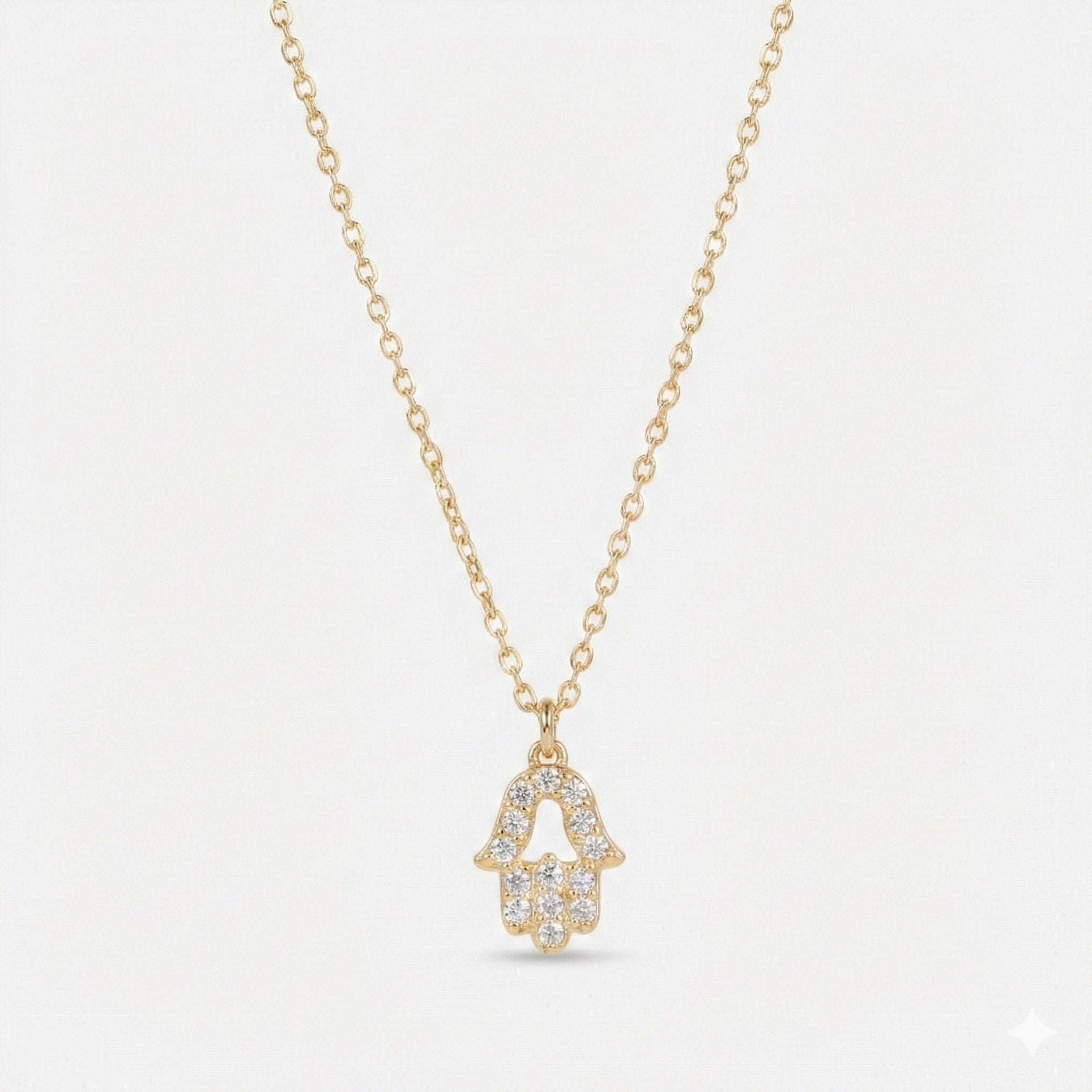 Glistening Hamsa Necklace