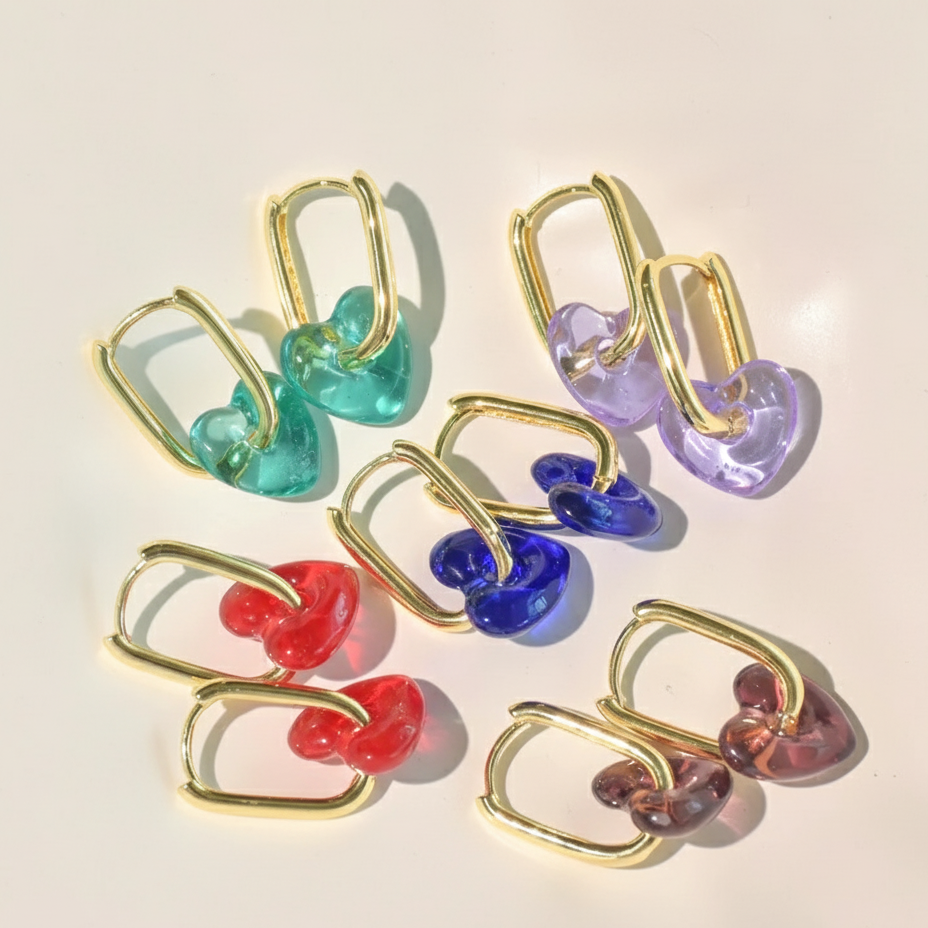 Mini Heart Hoop Earrings