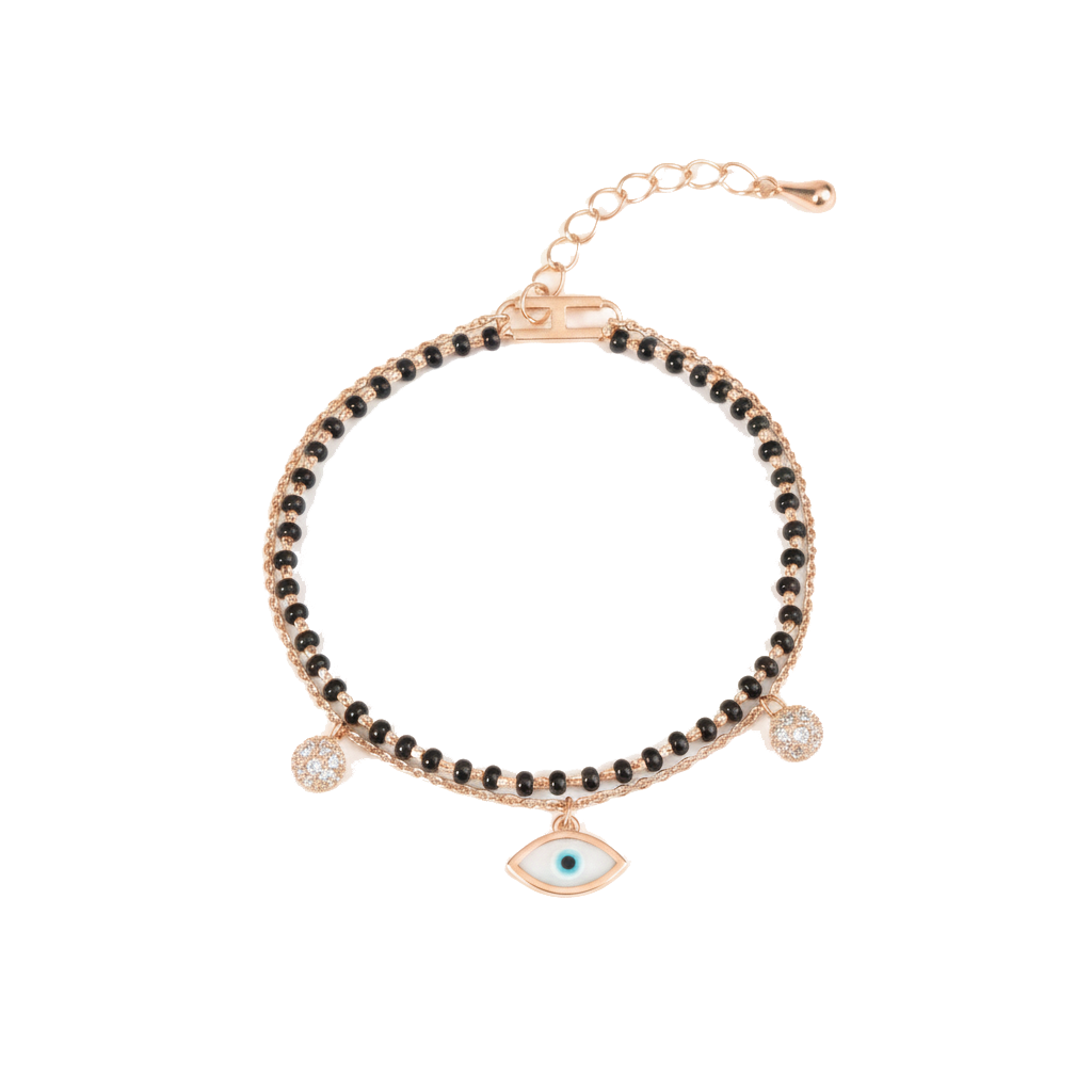 Shimmering Evil Eye Mangalsutra Bracelet