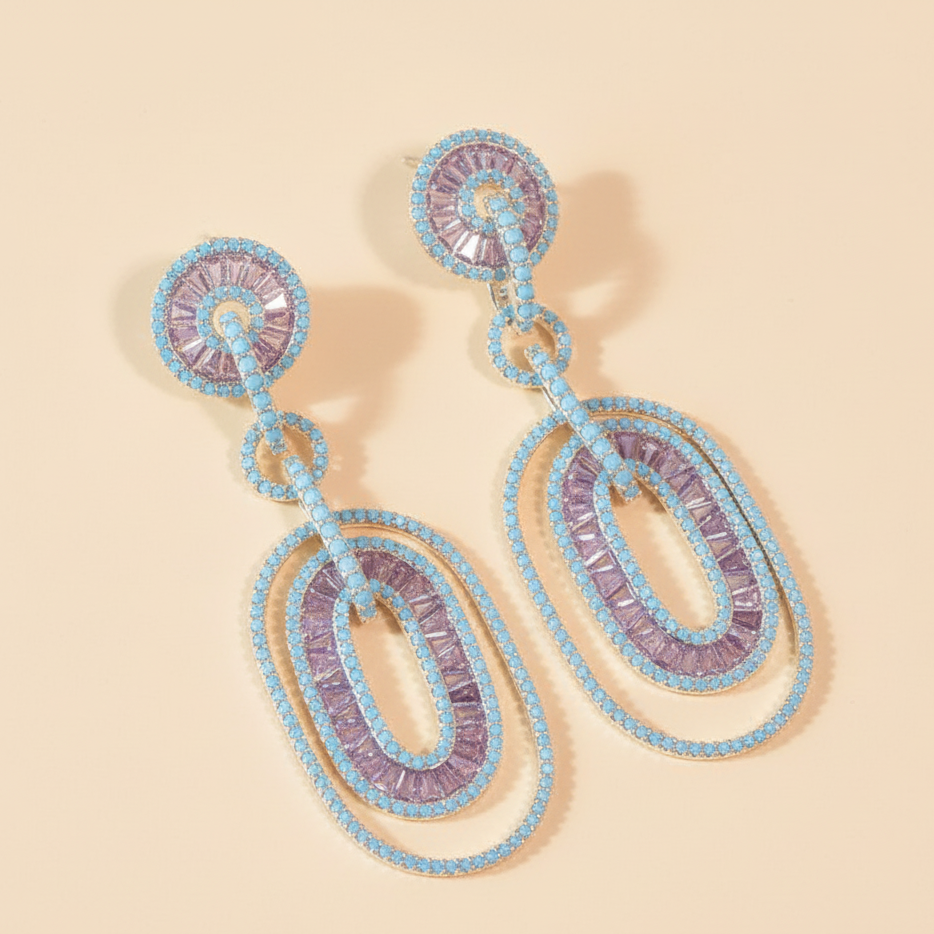 Shine Bound Ovals Earrings
