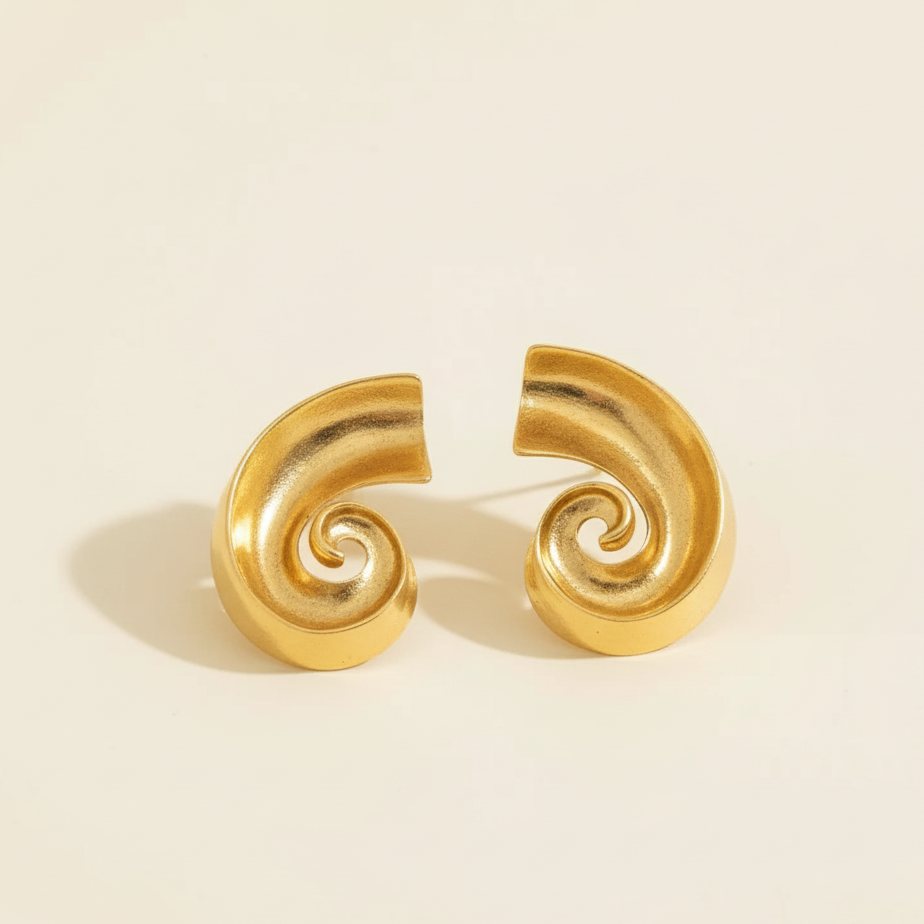 Snail Swirl Chunky Earrings