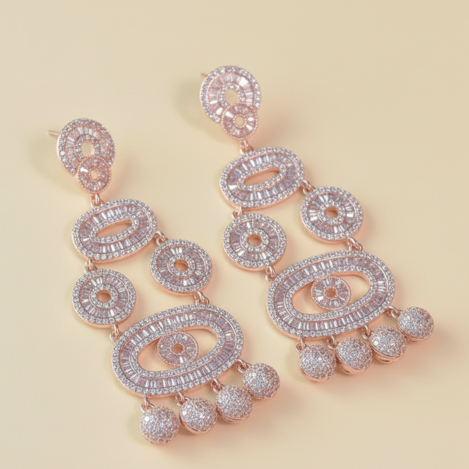 Eye of Elegance Drop Earrings