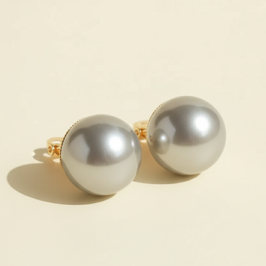 Statement Pearl Ball Earrings
