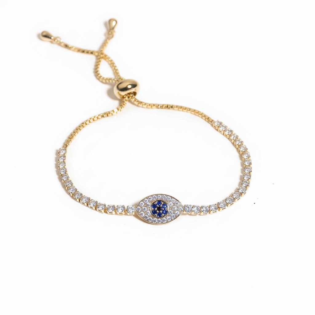 Minimal Evil Eye Bracelet