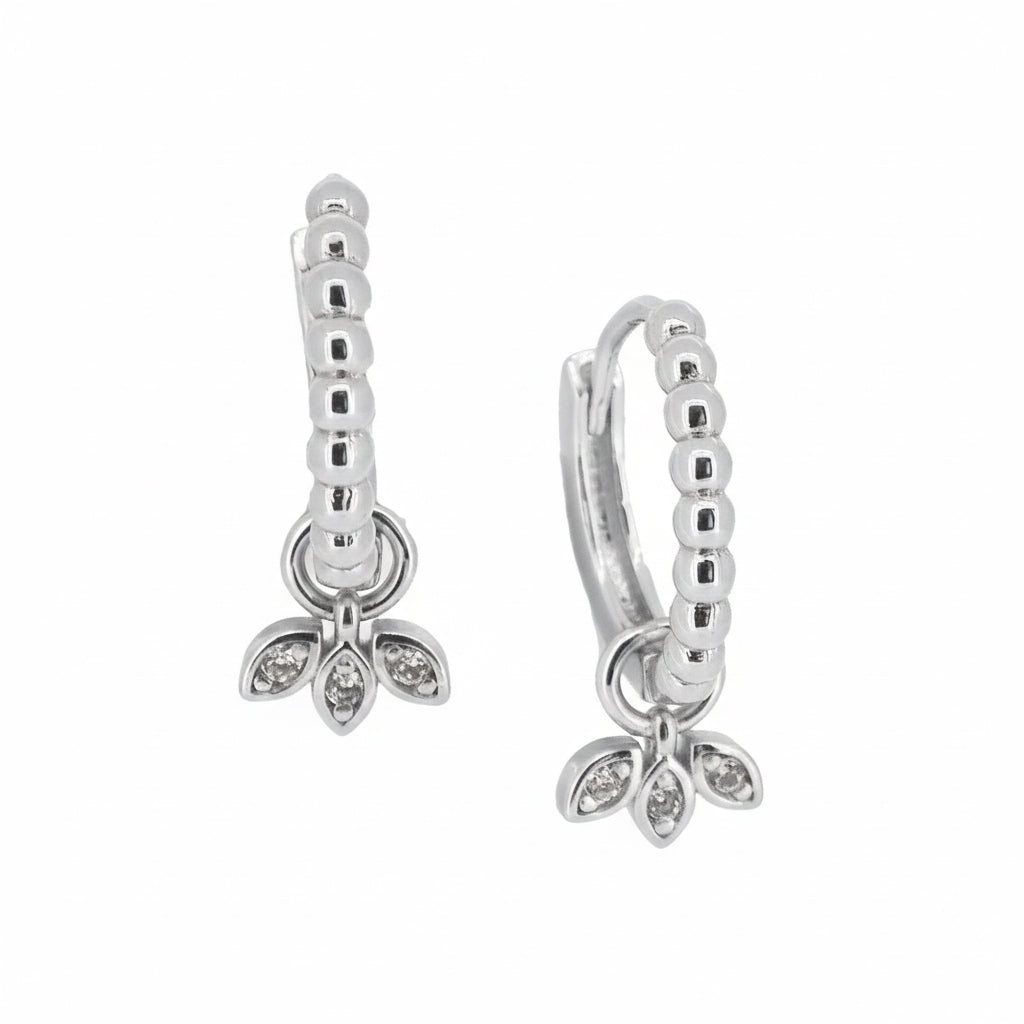 Diamond Petal Drop Earring