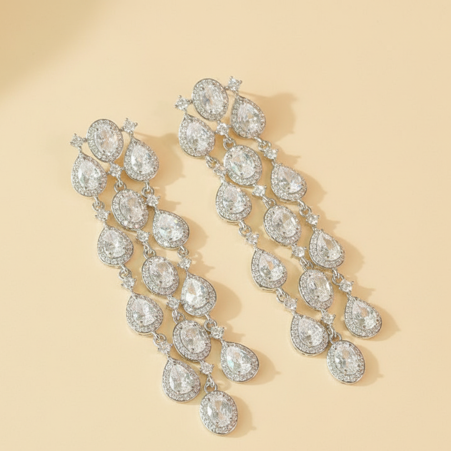 Crystal Snowfall Earrings