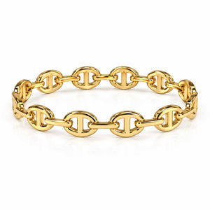 Golden Link Bangle | Anti-Tarnish