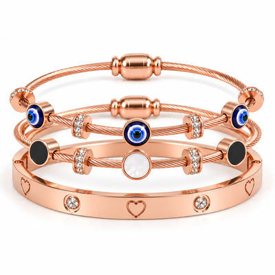 Golden Serenity Bangle Stack | Anti-tarnish