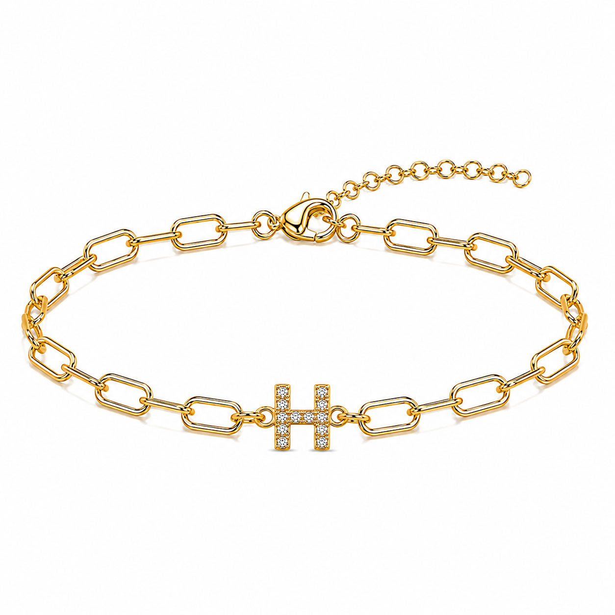Initial Link Bracelet