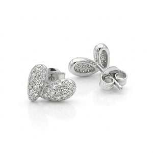 Heart Grace Stud 925 Sterling Silver Earrings