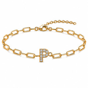 Initial Link Bracelet