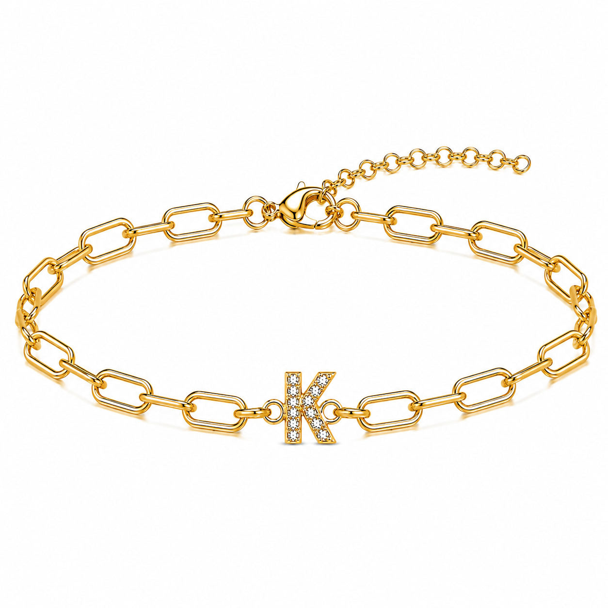 Initial Link Bracelet