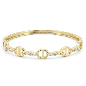 Mariner Link Bangle  |Anti-tarnish | Openable