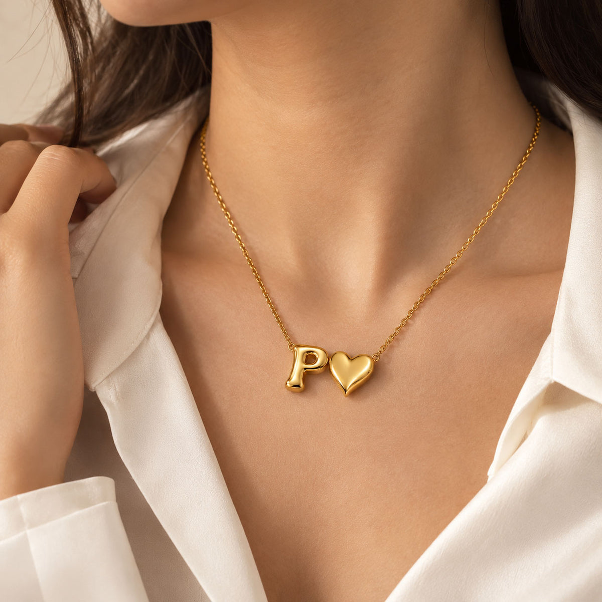 DIY Bubble Initial Charm Necklace  | Anti-Tarnish