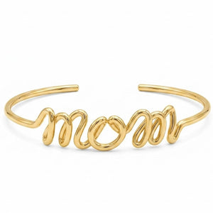 Mom Love Cuff Bangle | Anti-tarnish | Adjustable