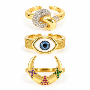 Mystic Aura Stack | Anti-tarnish  | Gold-plated