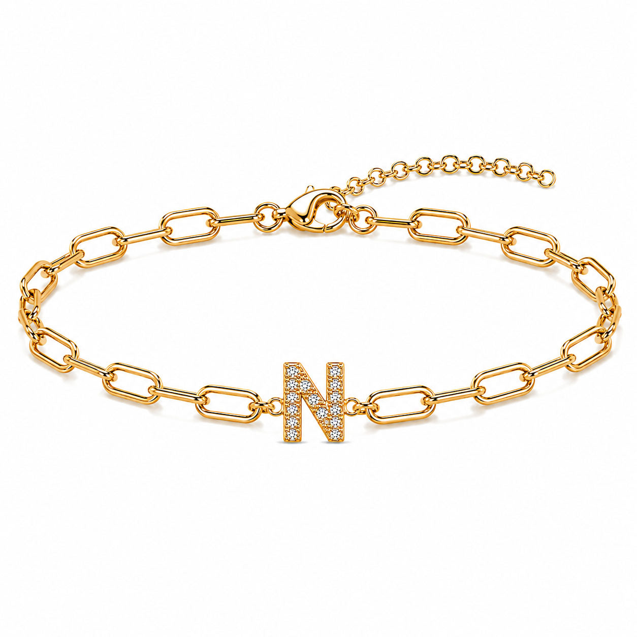Initial Link Bracelet