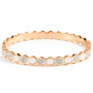 Patterned Bangle | Anti-tarnish | Gold Plated | Openable