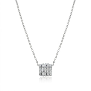 Radiant Rings 925 Sterling Silver Necklace