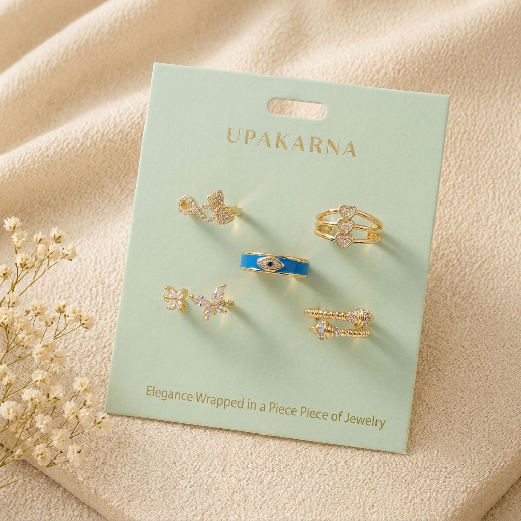 Golden Whimsy Ring Stack
