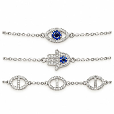 Sapphire Diamond Bracelet Stack